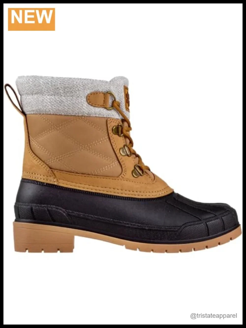Women's Fleece Lined Waterproof Mid Calf Winter Snow Boots Lace Up
